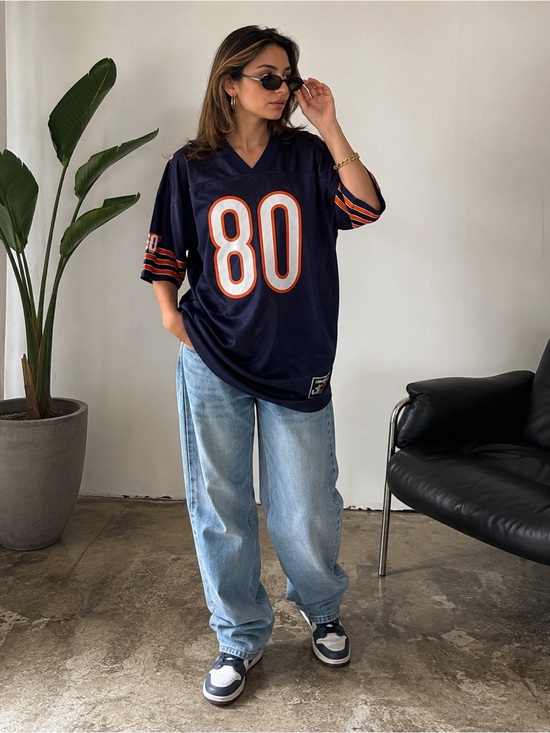 Logo Athletic Tops - Logo‎ Athletic Conway #80 Football Jersey YL 14/16 Navy Orange